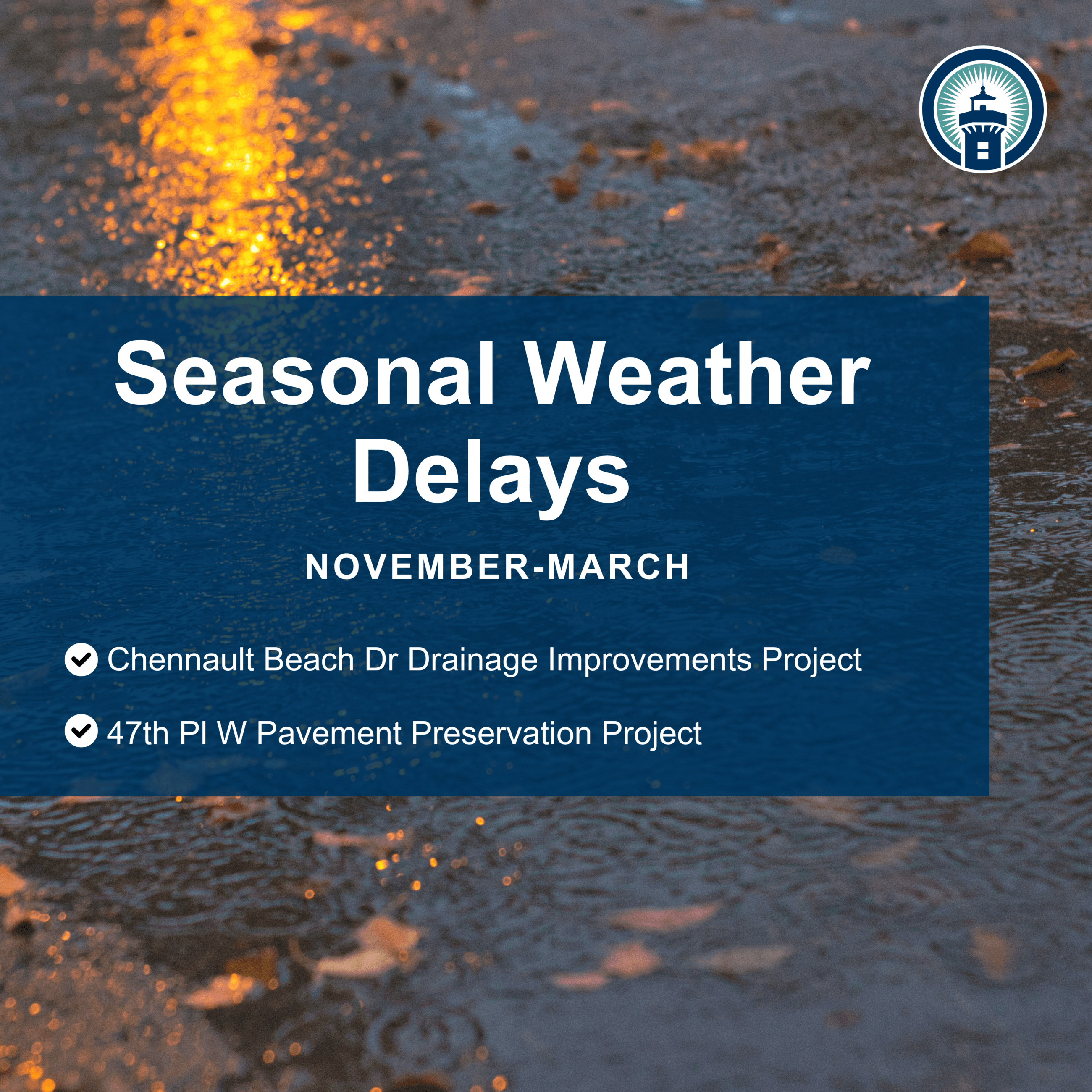 Seasonal Weather Delay Graphic