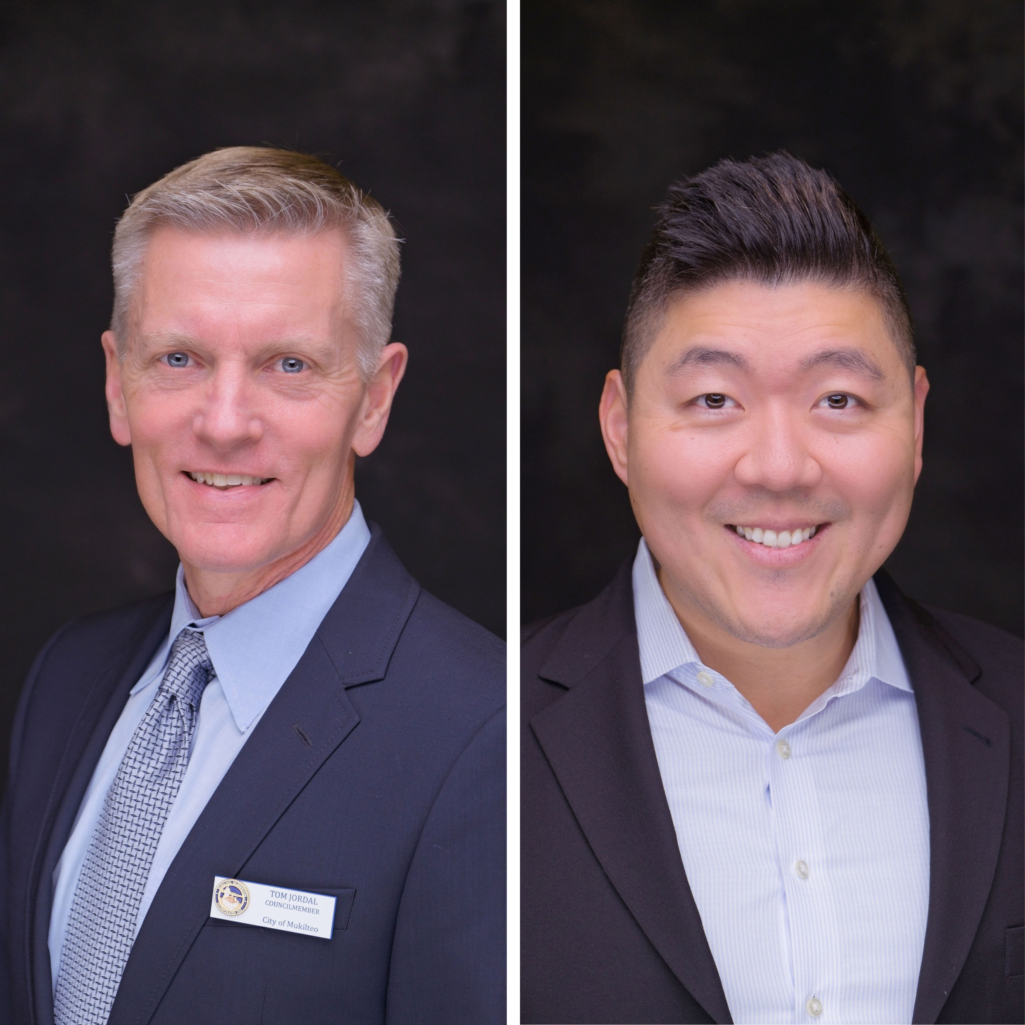 Council President Tom Jordal pictured on the left, with Council Vice-President Jason Moon on the r