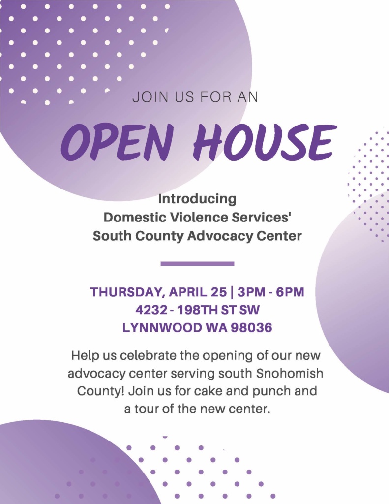 Domestic Violence Services of Snohomish County Open House April 25, 2019
