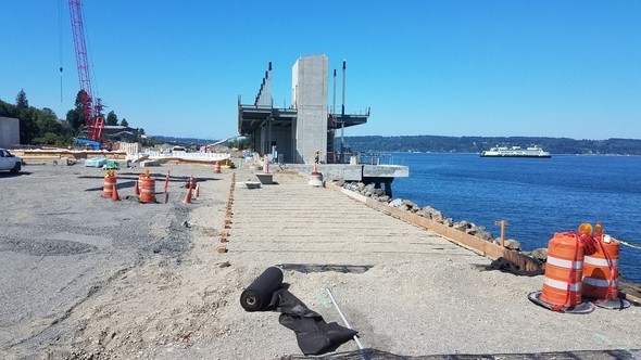 Construction view of new Mukilteo ferry terminal